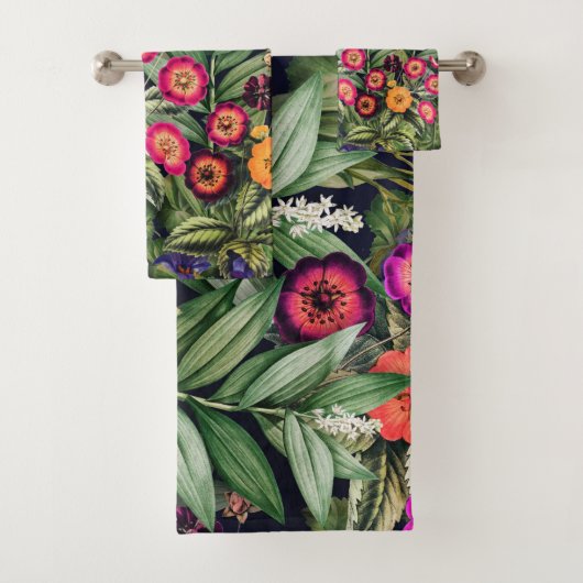 Pink Meadow Floral Badhandtuch Set (Insitu)