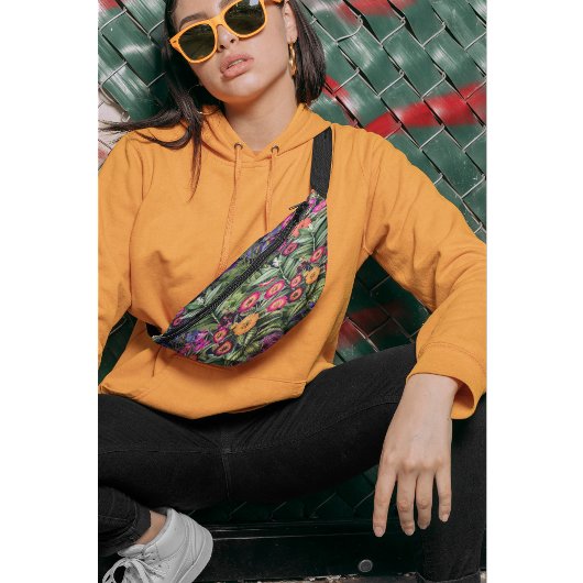 Pink Meadow Floral Bauchtasche