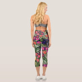 Pink Meadow Floral Capri Leggings (Rückseite)