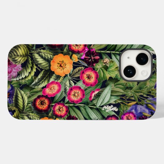 Pink Meadow Floral Case-Mate iPhone Hülle (Rückseite (Horizontal))