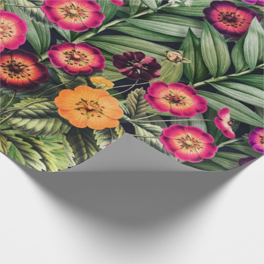 Pink Meadow Floral Geschenkpapier (Ecke)