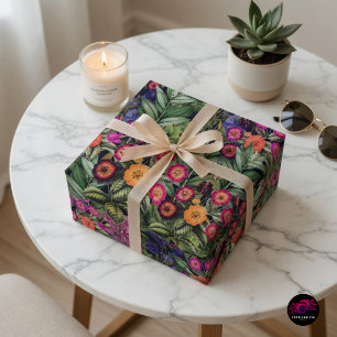 Pink Meadow Floral Geschenkpapier