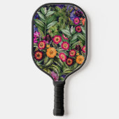 Pink Meadow Floral Pickleball Schläger (Rückseite)