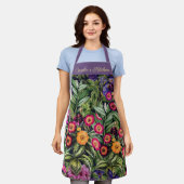Pink Meadow Floral Schürze (Getragen)