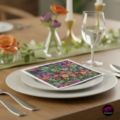 Pink Meadow Floral Serviette