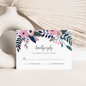 Pink Meadow | florale RSVP-Karte RSVP Karte
