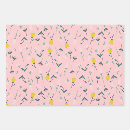 Pink Meadow Geschenkpapier Set (Vorderseite 2)
