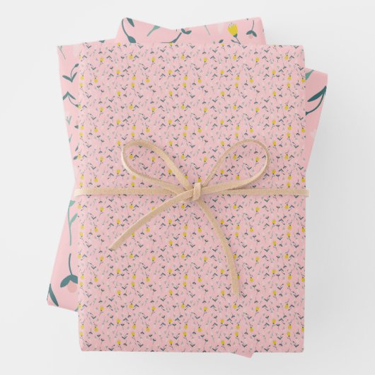 Pink Meadow Geschenkpapier Set (Beispiel)
