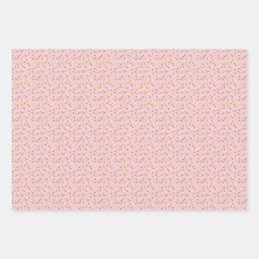 Pink Meadow Geschenkpapier Set (Vorderseite)