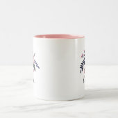 Pink Meadow | PERSONALISIERT Zweifarbige Tasse (Mittel)