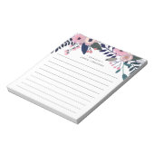 Pink Meadow | Personalisierte Linde Notizblock (Rotiert)