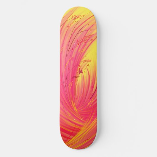 Pink Meadow Skateboard (Vorderseite)