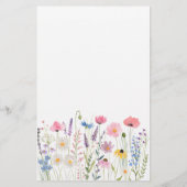 Pink Meadow Wildblumen ABCs Baby Shower Game (Rückseite)
