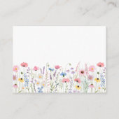Pink Meadow Wildflowers Baby Shower Book Request Begleitkarte (Rückseite)