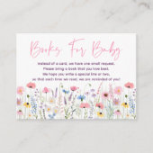Pink Meadow Wildflowers Baby Shower Book Request Begleitkarte (Vorderseite)