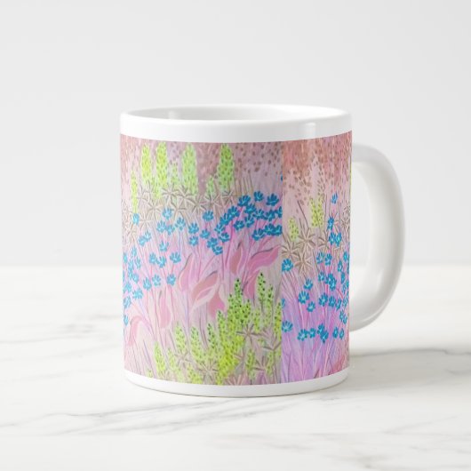 Pink Meadows Jumbo-Tasse (Vorderseite Rechts)