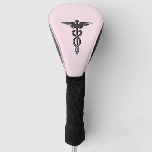 Pink Medical Caduceus Golf Headcover (Vorderseite)