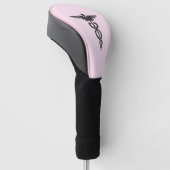 Pink Medical Caduceus Golf Headcover (angewinkelt)