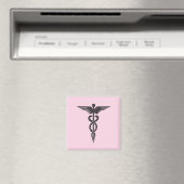 Pink Medical Caduceus Magnet (In Situ (Geschirrspüler))