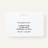 Pink Medical Nurged Care Security Foto ID Ausweis (Rückseite)