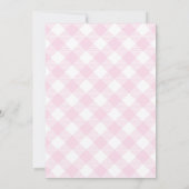 Pink Mediteranean Bow Gingham Lemons Wedding Einladung (Rückseite)