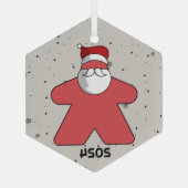 Pink Meepe - Mainboard-Spiel der Weihnachtsfamilie Ornament Aus Glas (Rückseite)