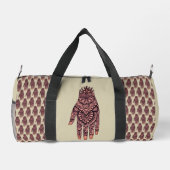 Pink Mehndi Hand Tattoo Art Design Personalisiert Duffle Bag (Rückseite)
