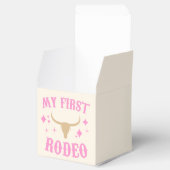 Pink mein erstes Rodeo Cowgirl 1. Geburtstag Geschenkschachtel (Geöffnet)