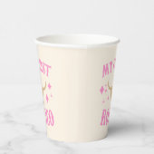 Pink mein erstes Rodeo Cowgirl 1. Geburtstag Pappbecher (Rechts)