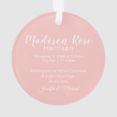 Pink| Mein erstes Weihnachten mit Oma und Opa Ornament (Rückseite)