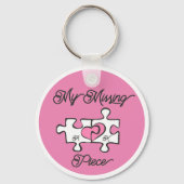 Pink mein Vermisstes Stück Puzzle Niedlich Valenti Schlüsselanhänger (Vorderseite)