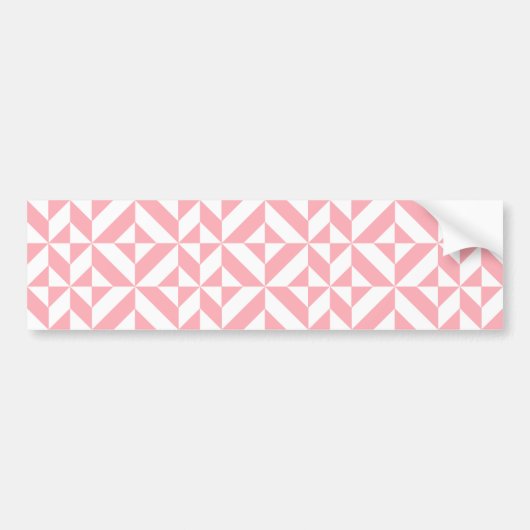 Pink Melon Geometric Deko Cube Pattern Autoaufkleber (Vorne)