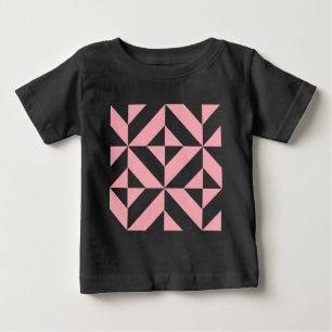 Pink Melon Geometric Deko Cube Pattern Baby T-shirt