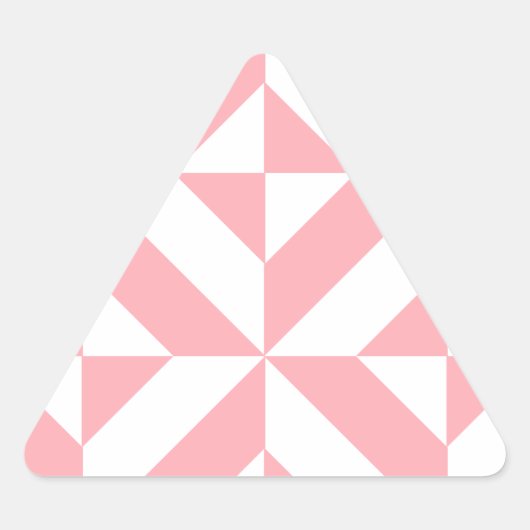 Pink Melon Geometric Deko Cube Pattern Dreieckiger Aufkleber (Vorderseite)
