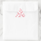 Pink Melon Geometric Deko Cube Pattern Dreieckiger Aufkleber (Tasche)
