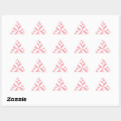 Pink Melon Geometric Deko Cube Pattern Dreieckiger Aufkleber (Blatt)