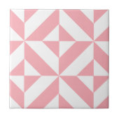 Pink Melon Geometric Deko Cube Pattern Fliese (Vorderseite)