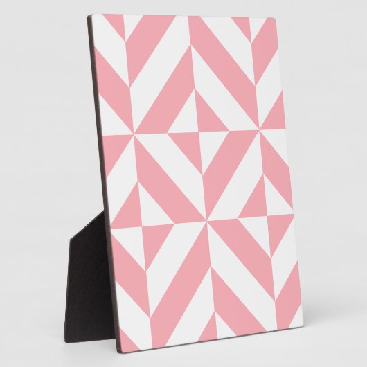 Pink Melon Geometric Deko Cube Pattern Fotoplatte (Seite)