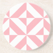 Pink Melon Geometric Deko Cube Pattern Getränkeuntersetzer (Vorne)