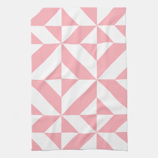 Pink Melon Geometric Deko Cube Pattern Handtuch (Vertikal)