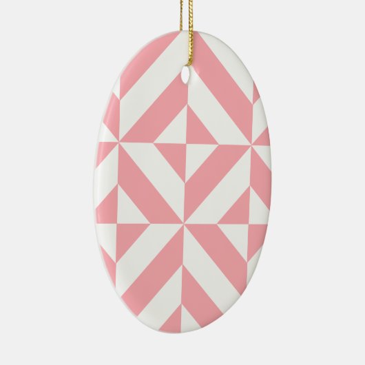 Pink Melon Geometric Deko Cube Pattern Keramik Ornament (Rechts)