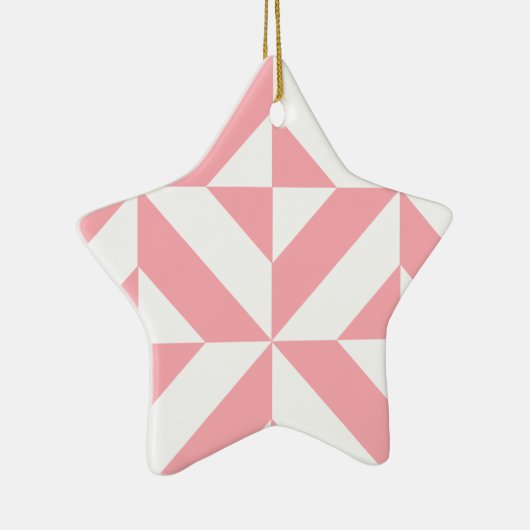 Pink Melon Geometric Deko Cube Pattern Keramikornament (Rechts)