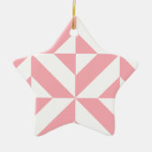 Pink Melon Geometric Deko Cube Pattern Keramikornament (Vorne)