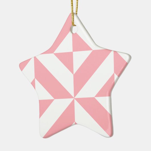 Pink Melon Geometric Deko Cube Pattern Keramikornament (Links)