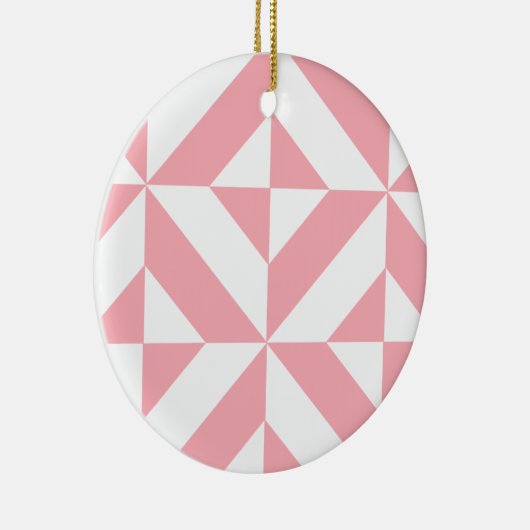 Pink Melon Geometric Deko Cube Pattern Keramikornament (Rechts)