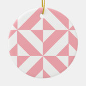 Pink Melon Geometric Deko Cube Pattern Keramikornament (Vorne)