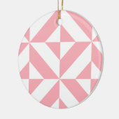 Pink Melon Geometric Deko Cube Pattern Keramikornament (Links)