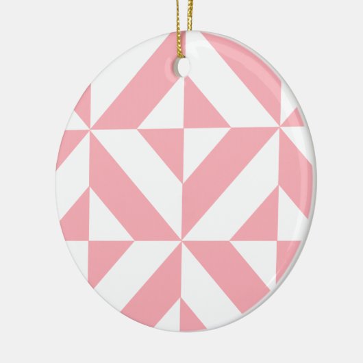Pink Melon Geometric Deko Cube Pattern Keramikornament (Links)