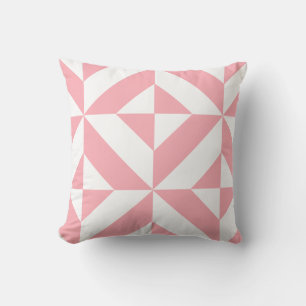 Pink Melon Geometric Deko Cube Pattern Kissen