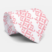Pink Melon Geometric Deko Cube Pattern Krawatte (Gerollt)